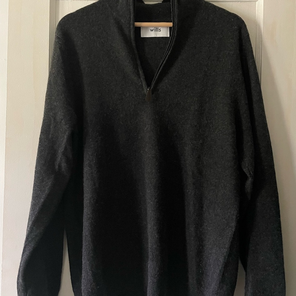 Men’s Cashmere Quarter Zip Sweater